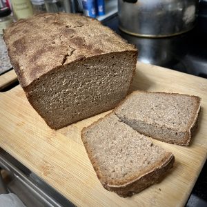 Lithuanian Rye Bread Sliced on a Board