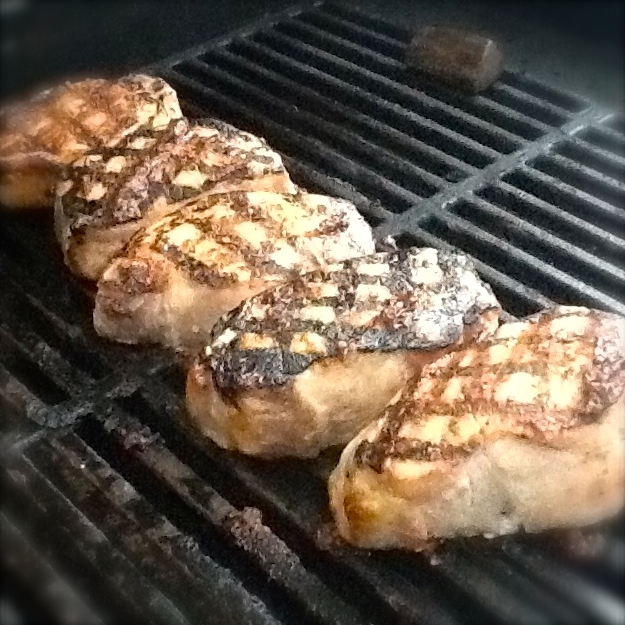 Apple Glazed Pork Chops on the Grill