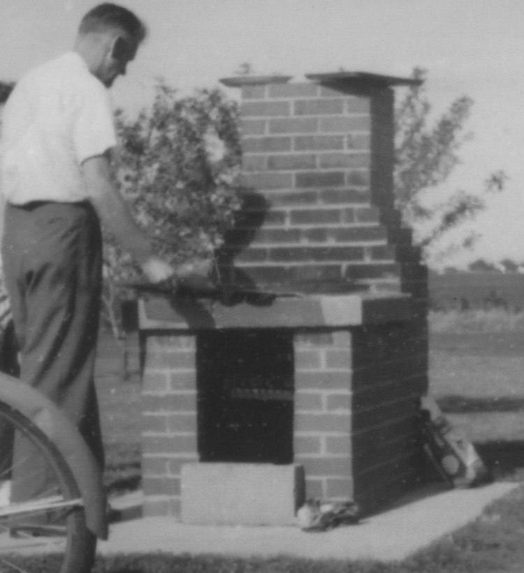 Roy Noe Tending Grill