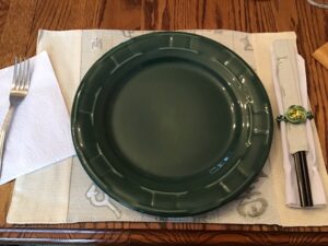 Green Place Setting
