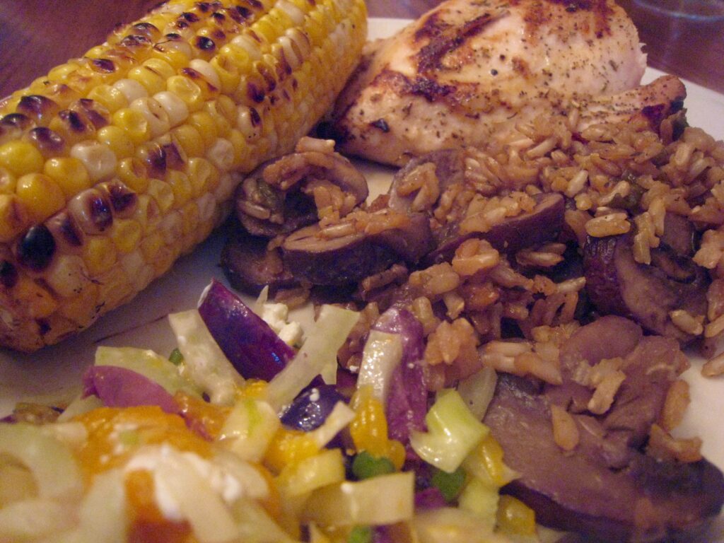 plated-sunday-dinner-farsi-chicken-corn-rice